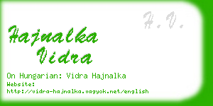 hajnalka vidra business card